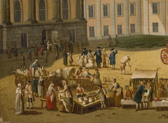Markt auf dem Alten Markt, Potsdam, 1772 (Detail)
